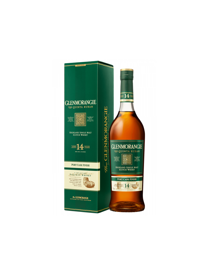GLENMORANGIE-QUINTA RUBAN 14 SCOTCH WHISKY PORT CASK FINISH GLENMORANGIE-QUINTA RUBAN 14 SCOTCH WHISKY PORT CASK FINISH